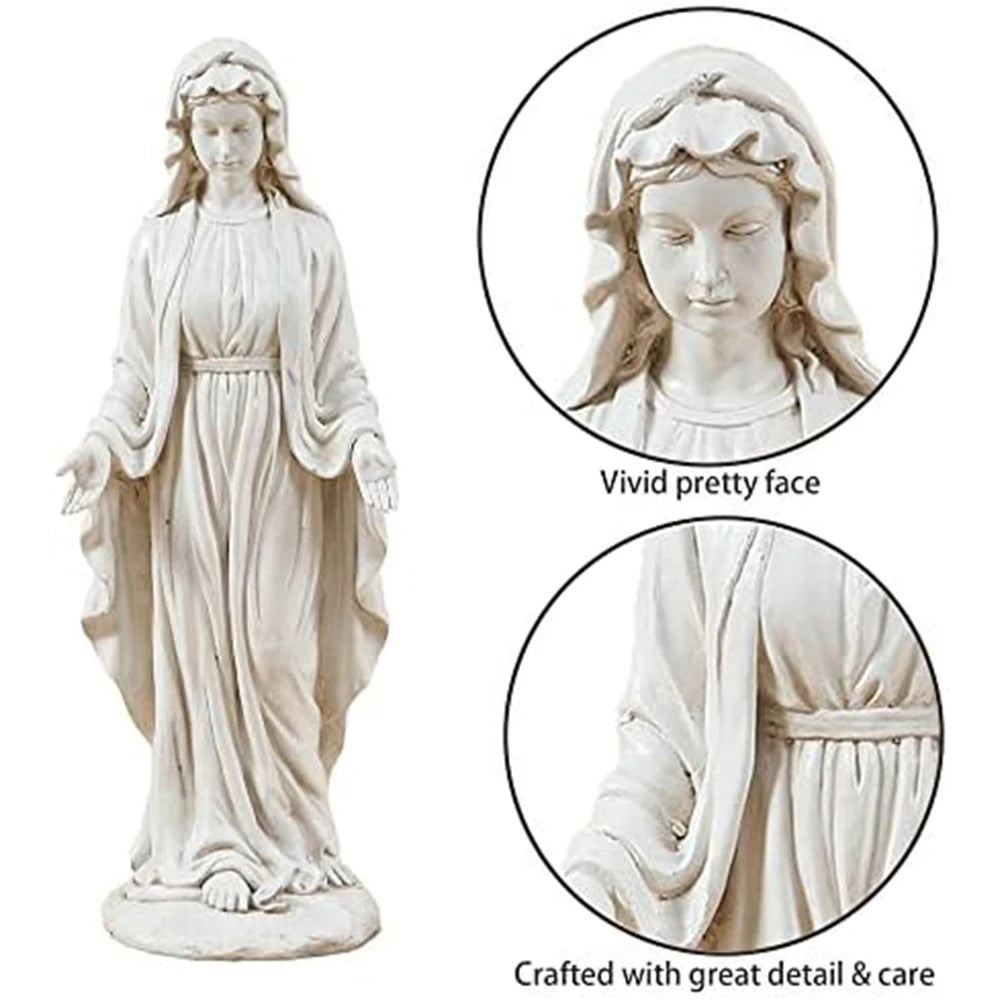 Virgin Mary Statue Outdoor, Religious Garden Statue, Blessed Mother Outdoor Sculptures Decorations Home Yard Patio