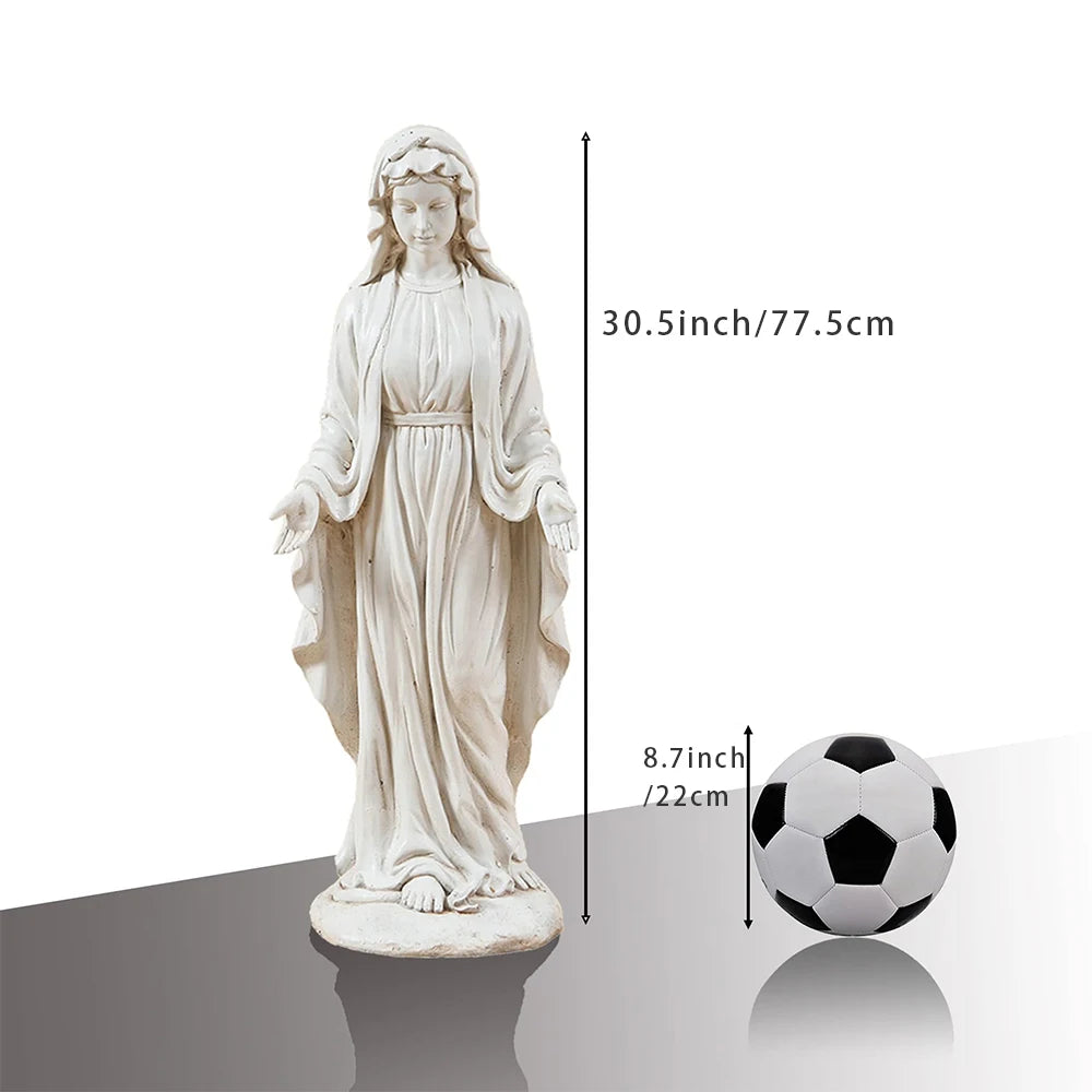 Virgin Mary Statue Outdoor, Religious Garden Statue, Blessed Mother Outdoor Sculptures Decorations Home Yard Patio