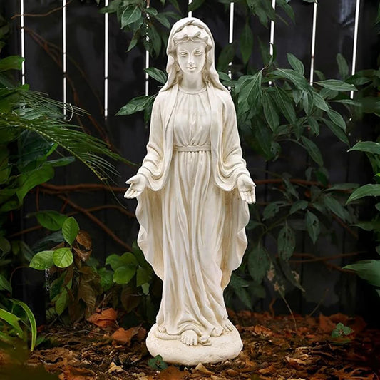 Virgin Mary Statue Outdoor, Religious Garden Statue, Blessed Mother Outdoor Sculptures Decorations Home Yard Patio