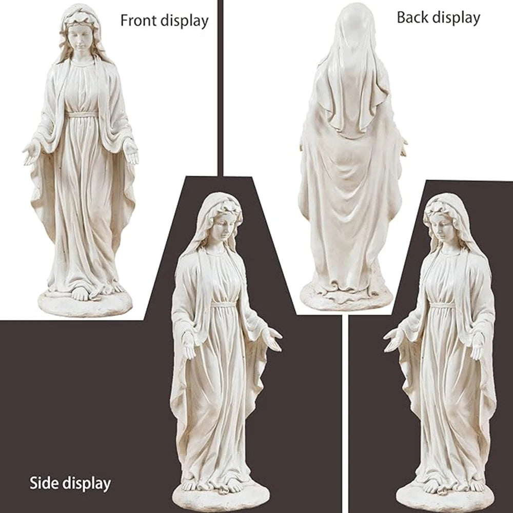 Virgin Mary Statue Outdoor, Religious Garden Statue, Blessed Mother Outdoor Sculptures Decorations Home Yard Patio